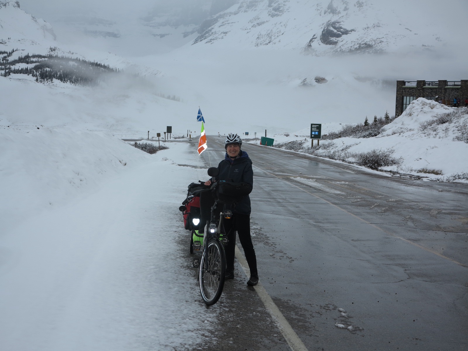 Tandem on the Icefields Parkway, Alberta, Canada